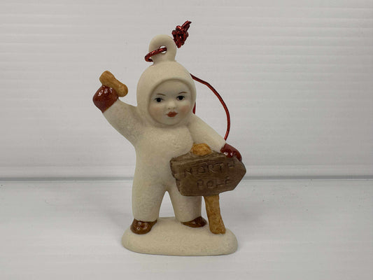 Snow Baby with North Pole sign